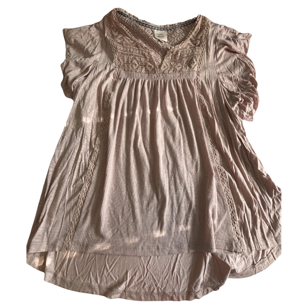 Knox Rose beige top with crochet XXL